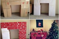 Diy cardboard christmas fireplace