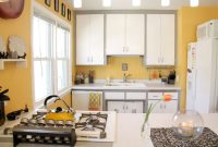 Yellow grey kitchen decor