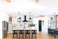 Black and white farmhouse kitchen decor