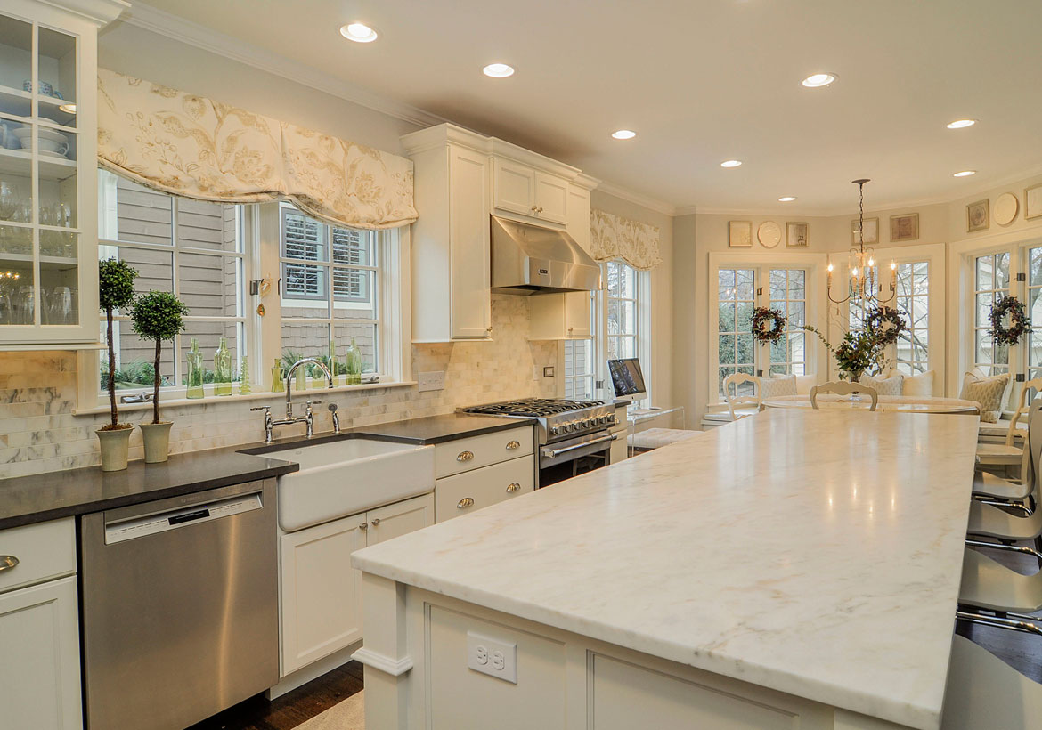 Kitchen white maria killam ikea ideas style after transitional color counter interior cabinets stools kitchens her colour paint fresh green