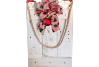 Wood sled christmas decor