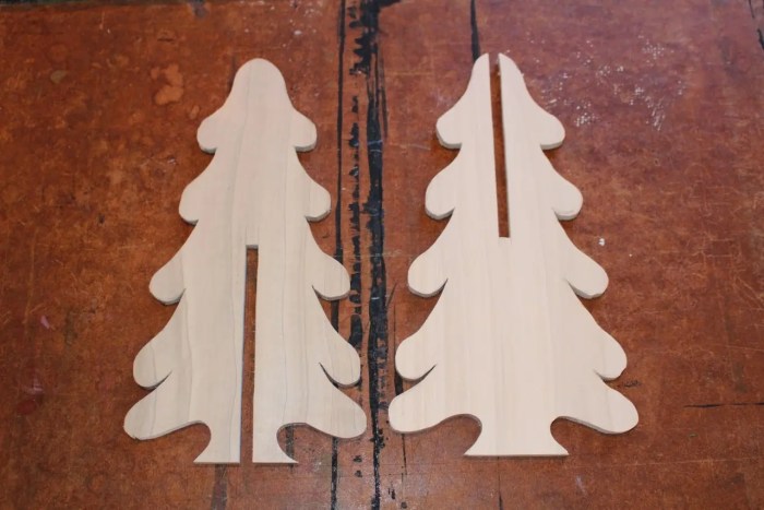 Wooden christmas trees diy