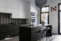 Black and white plaid kitchen decor