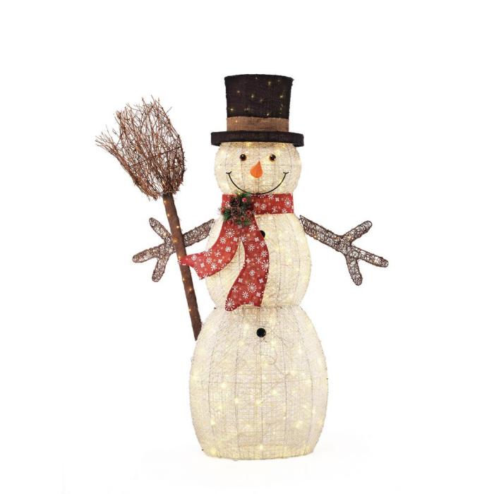 Christmas decorations yard snowman accents led broom outdoor depot light holiday homedepot 1711 share pvc 270l 60in