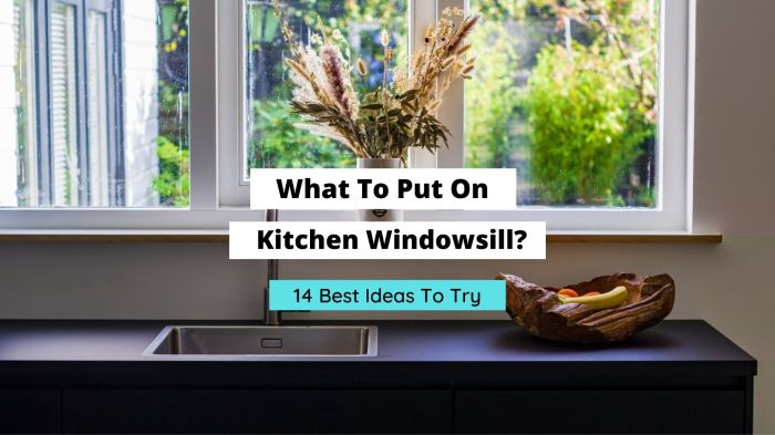 Kitchen window sill decor ideas