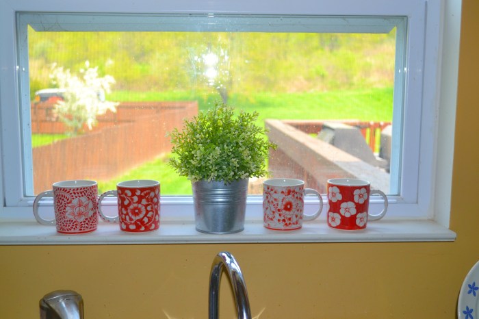 Above kitchen window decor