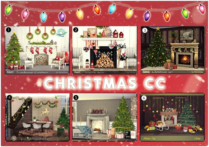 Christmas decor sims 4