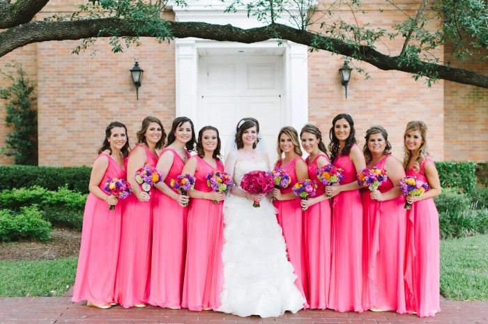 Blush wedding bridesmaid dresses