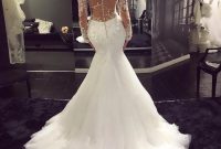 Crepe mermaid wedding dress