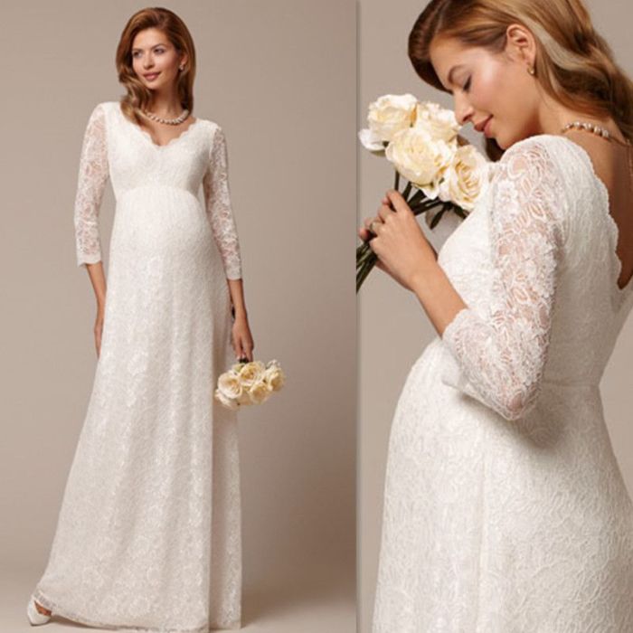 Cheap wedding dresses for pregnant brides