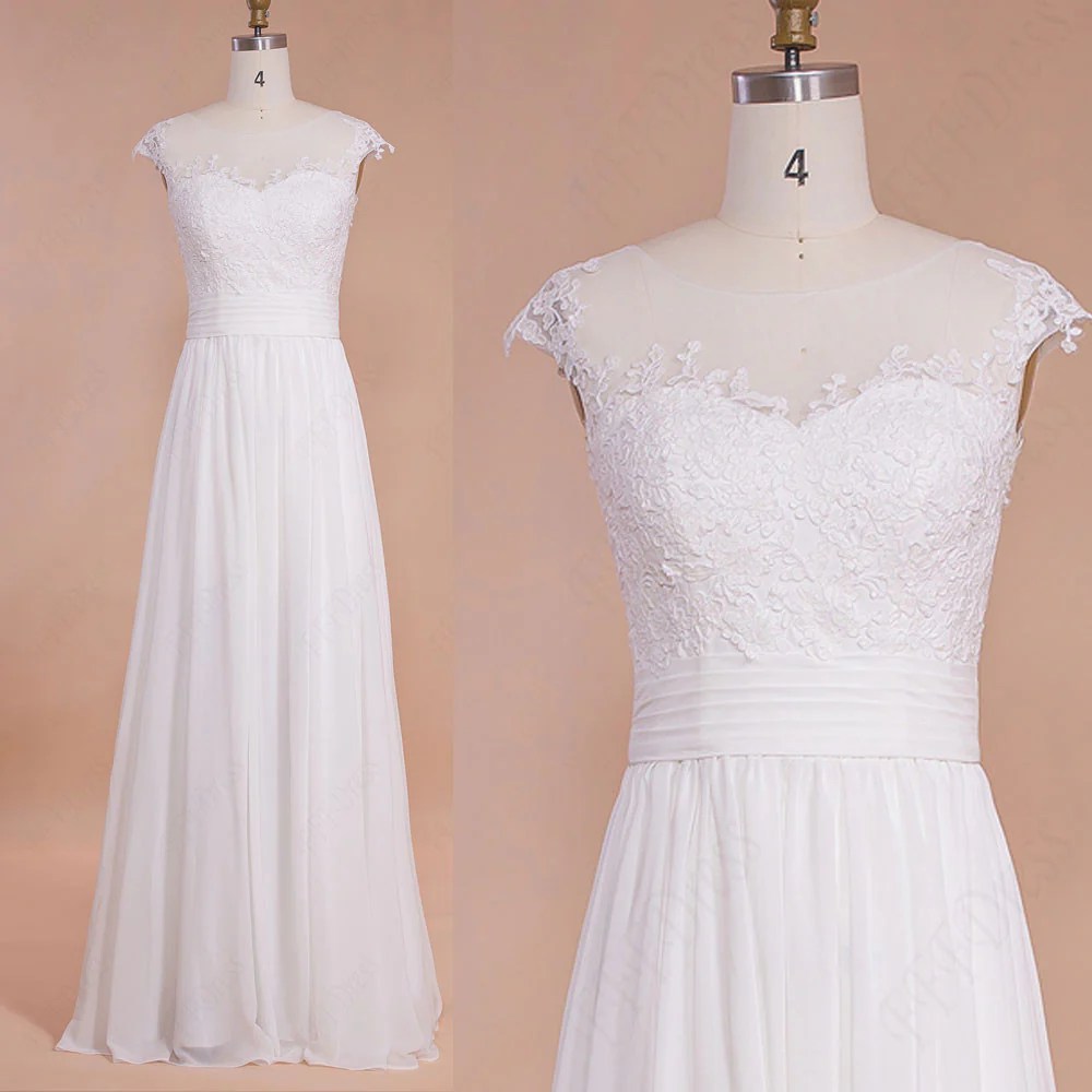 Chiffon beach wedding dresses