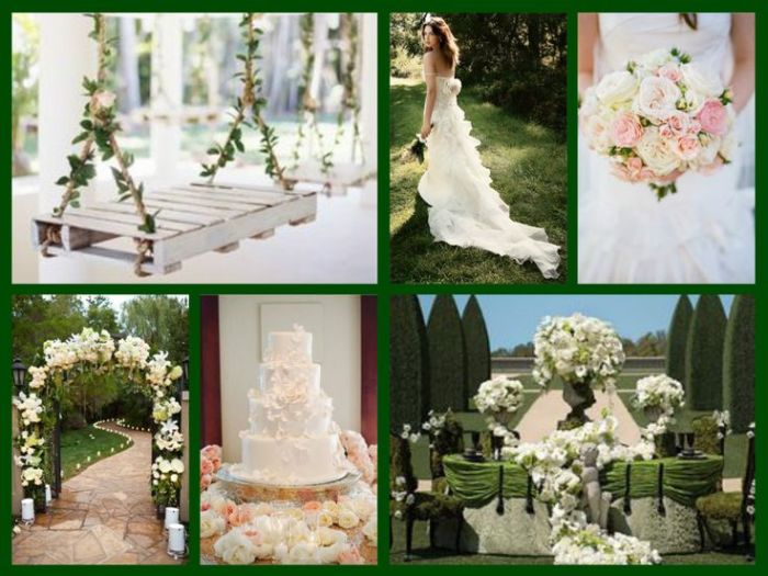 Garden themed wedding dresses