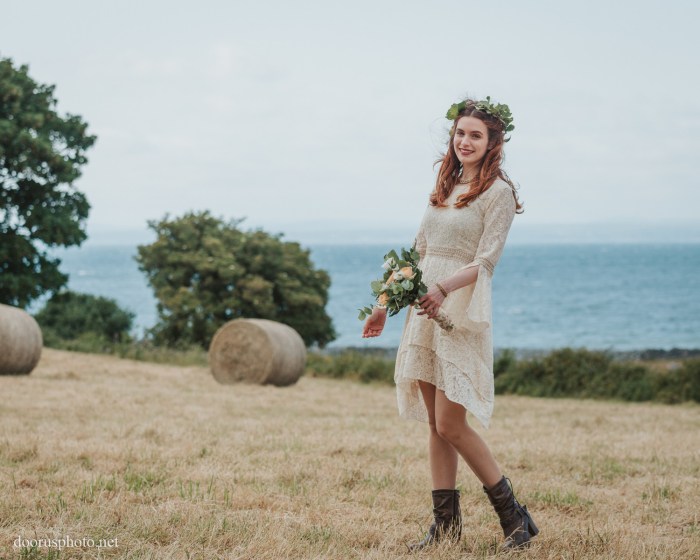 Celtic fusion wedding dress