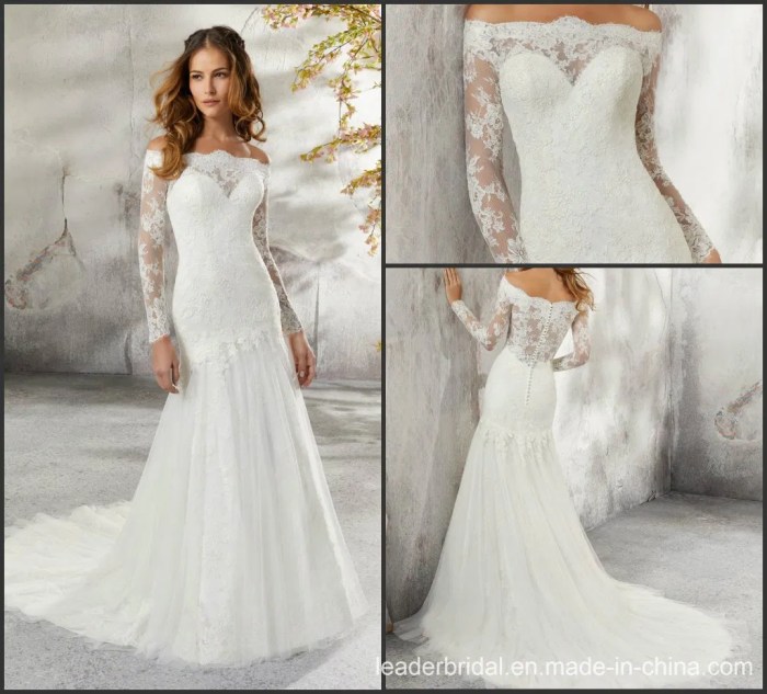 Classic wedding dresses with long sleeves