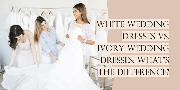 White or ivory wedding dress