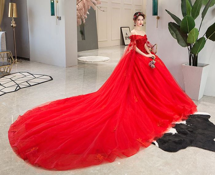 Gorgeous red wedding dresses