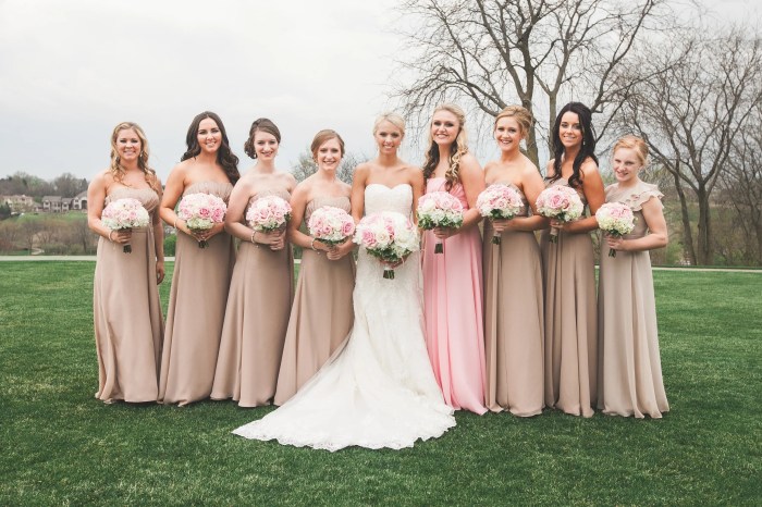 Blush wedding bridesmaid dresses