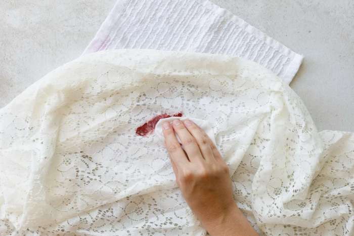 Emergency wedding dress stain removal