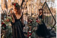 Black mermaid style wedding dresses