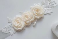 Floral wedding dress belts