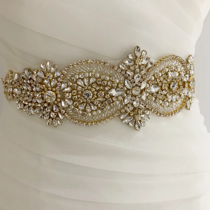 Glitter belts for wedding dresses