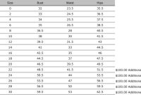 David's bridal wedding dress size chart