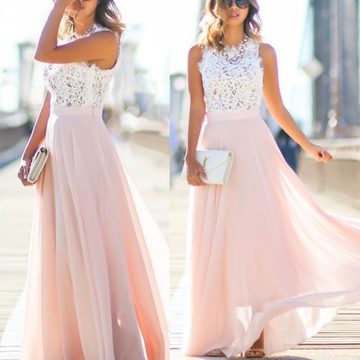 Blush wedding bridesmaid dresses