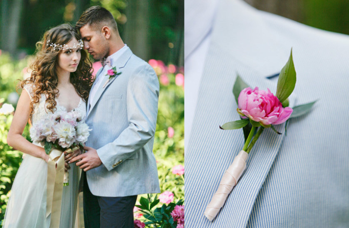 Floral dress for garden wedding