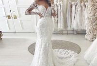 Flowing wedding dresses with sleeves