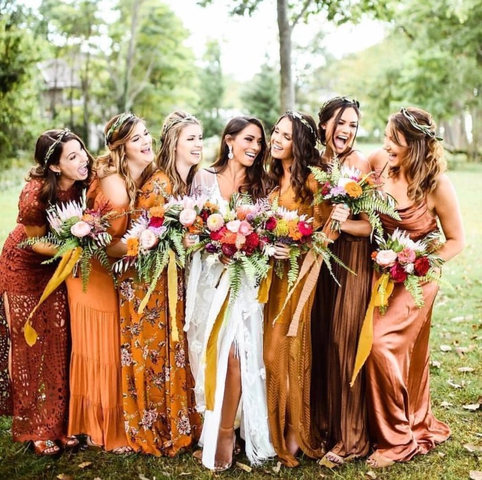 Fall wedding colors dresses